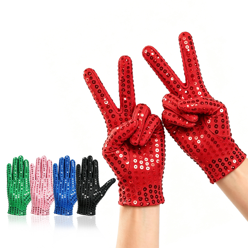 Street Fashion Gloves - Фестивальные перчатки с пайетками для мужчин