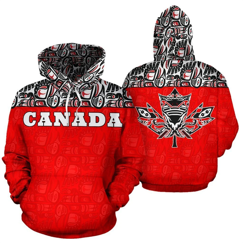 Street Fashion Canada - Толстовка Мужская/женская с 3D-принтом и флагом