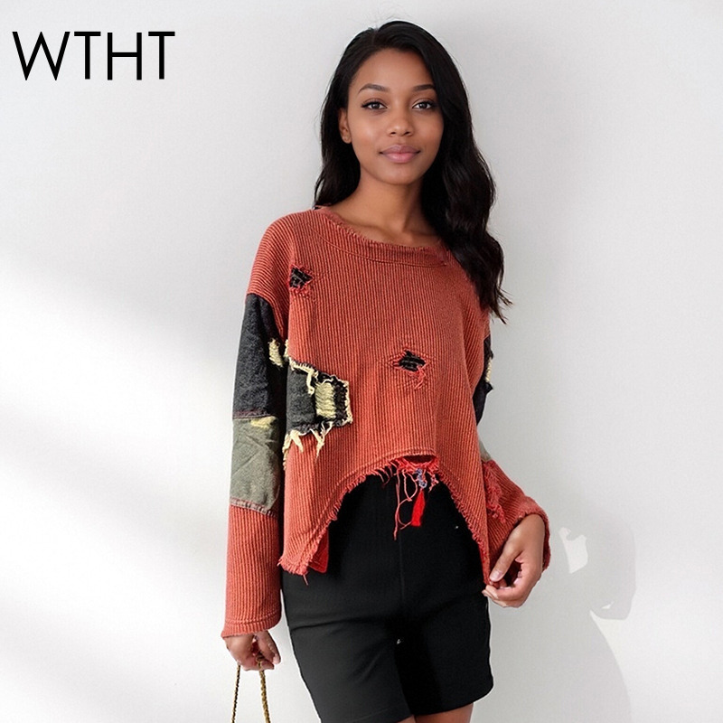 Street Fashion Winter 2025 - WTHT модный новый женский свободный свитер