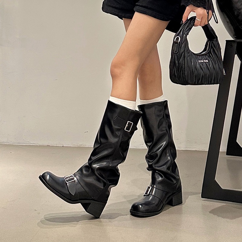 Street Fashion Winter 2025 - 2025Женские ботинки до колена на платформе