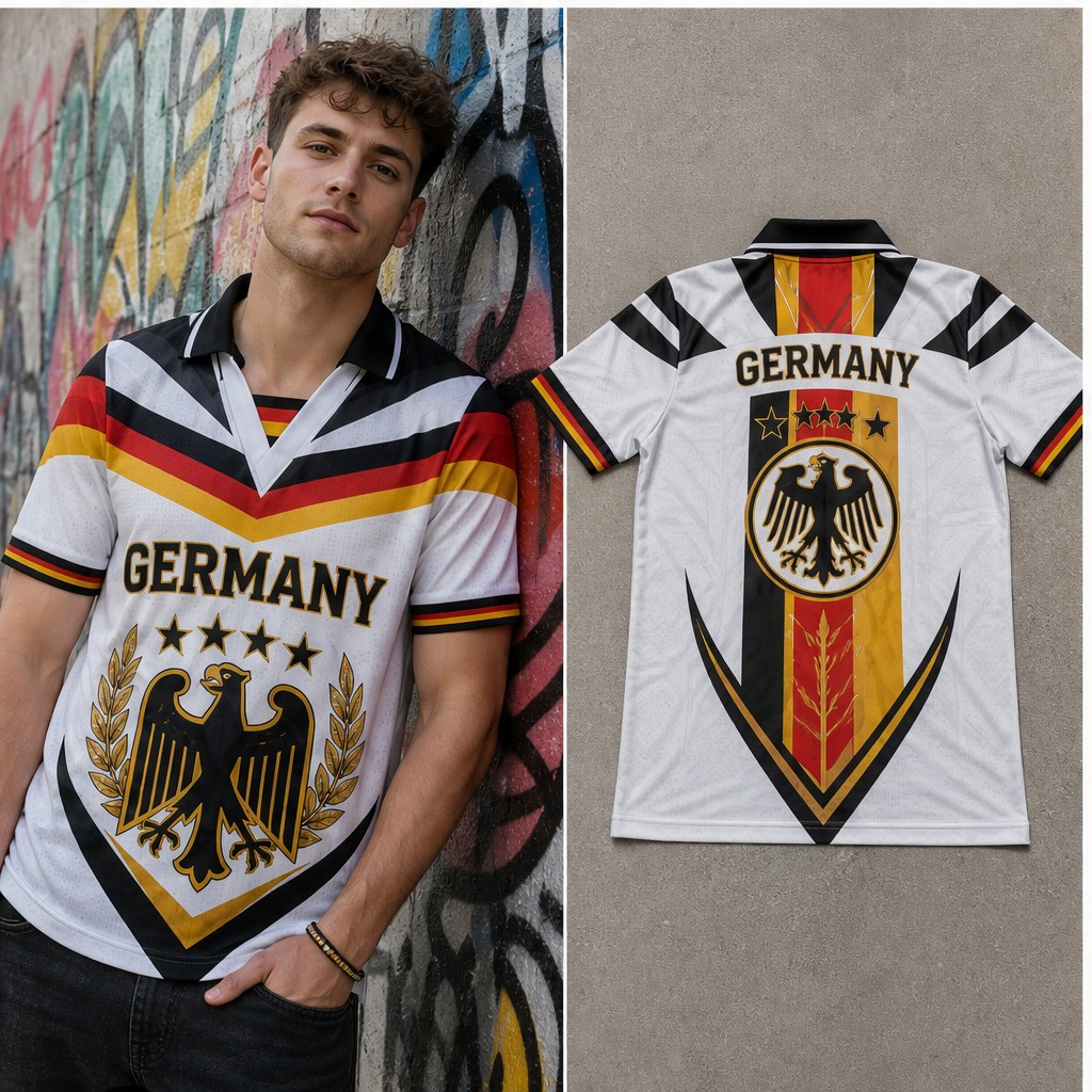 Street Fashion Germany - Мужская футболка-поло с V-образным вырезом и
