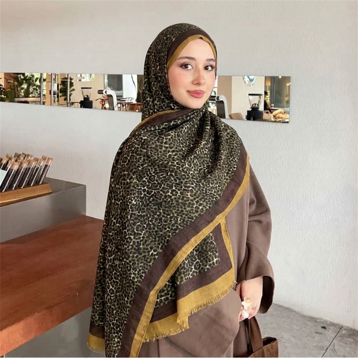 Винтажный хиджаб-шарф с леопар – обзор и цена Street Fashion Hijab