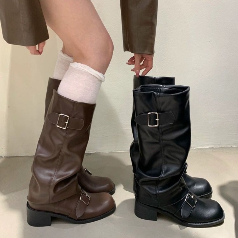 2025Женские ботинки до колена  – обзор и цена Street Fashion Winter 2025